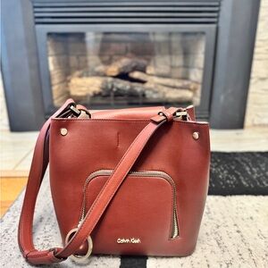 Calvin Klein Women's Red Shoulder Bag LIKE NEW